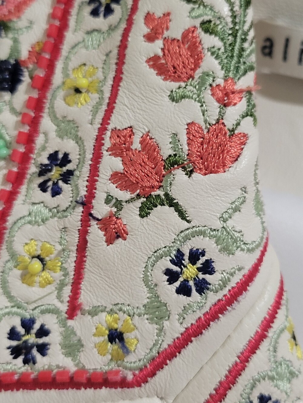 Alice + Olivia Lamb Leather Rare Embroidered Moto Jacket Size M MSRP $1595 - Picture 16 of 16